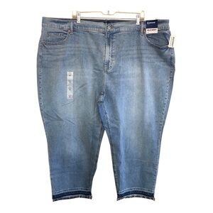 Old Navy Woman’s Mid-Rise Boyfriend Ankle Blue Denim Jeans Plus Size 26